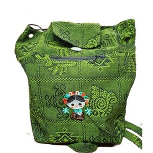 Green Embroidered Women's Bag